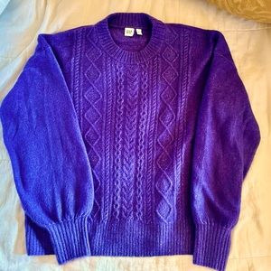 Purple sweater from The Gap.  Soft and comfy.